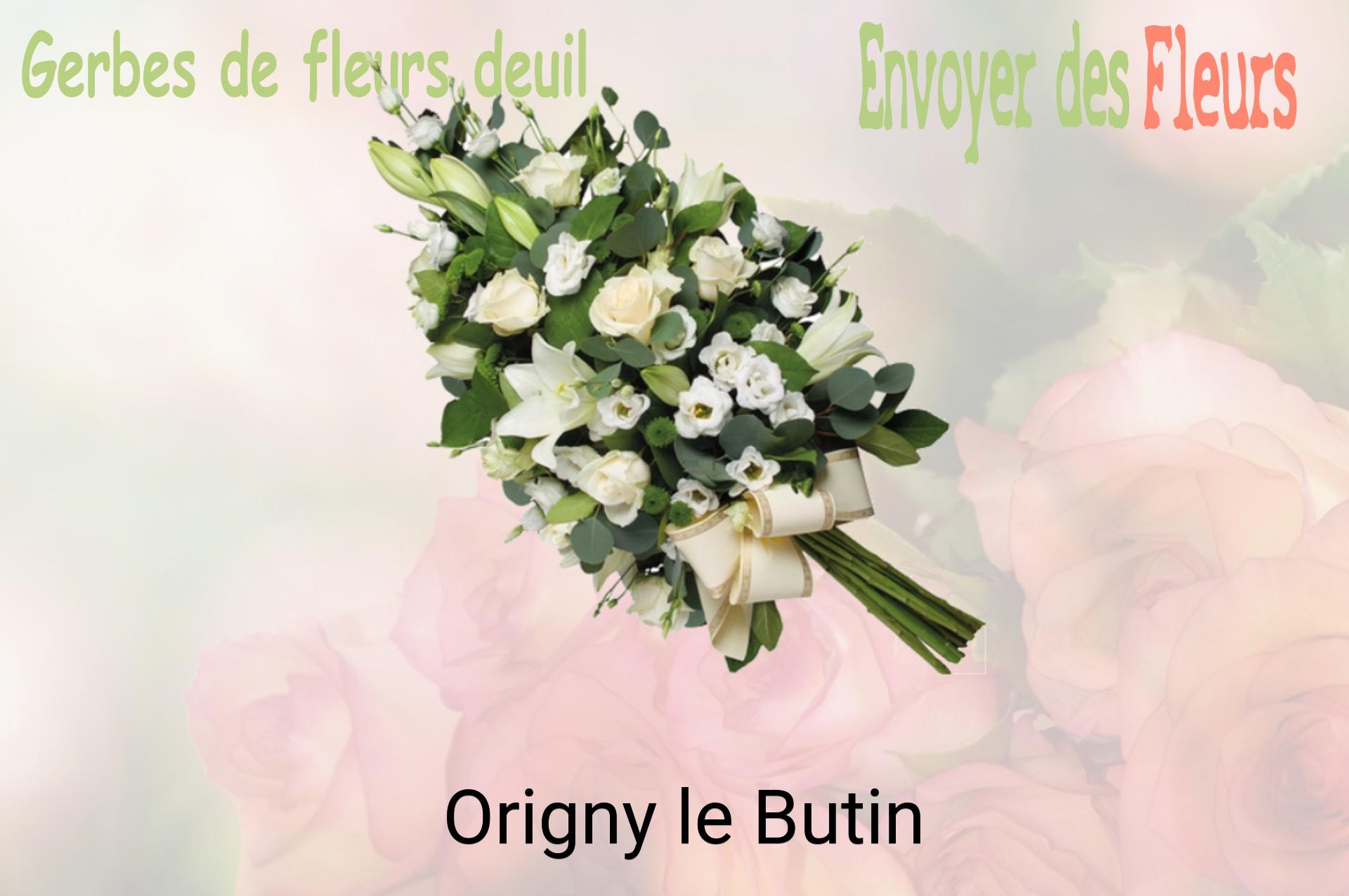 Gerbe de fleurs de deuil livrée à Origny-le-Butin